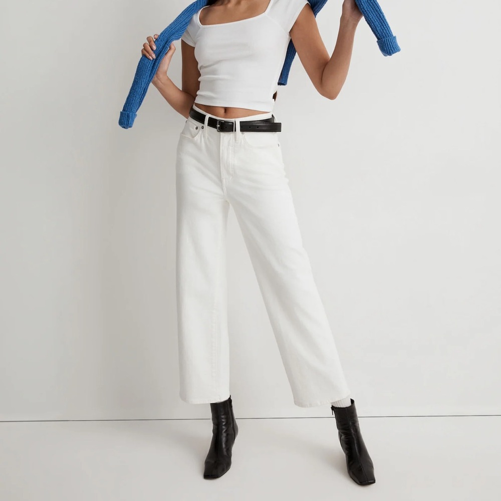 Sold out at Madewell! The Perfect Vintage Wide-Leg Crop Jean